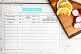 Freezer Inventory Spreadsheet