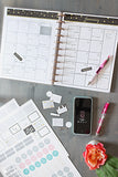 Real Organized Undated Printable Calendar - Black