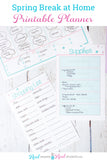 Spring Break at Home Planner