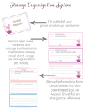 Holiday Storage Organization System