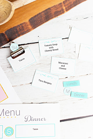 Meal Planning Cards - Grey