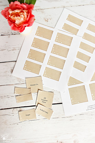 Kitchen Pantry Labels - Craft Paper