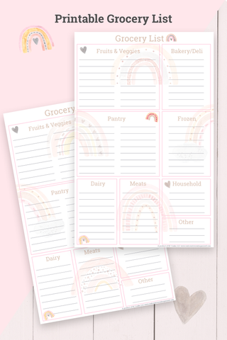 Printable Grocery Shopping List